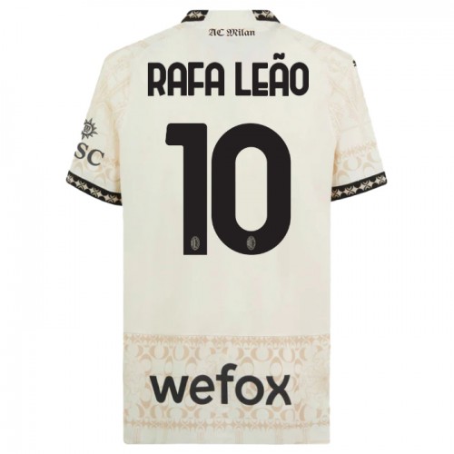 Fotbalový Dres AC Milán Rafael Leao 10 Čtvrtý Dresy 2023-24 Bílá Fotbalový Dres AC Milán Rafael Leao 10 Čtvrtý Dresy 2023-24 Bílá